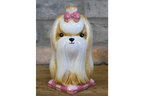 Cute Shih Tzu Ceramic Vase Artificial Flower Pot Maltese Dog Planter
