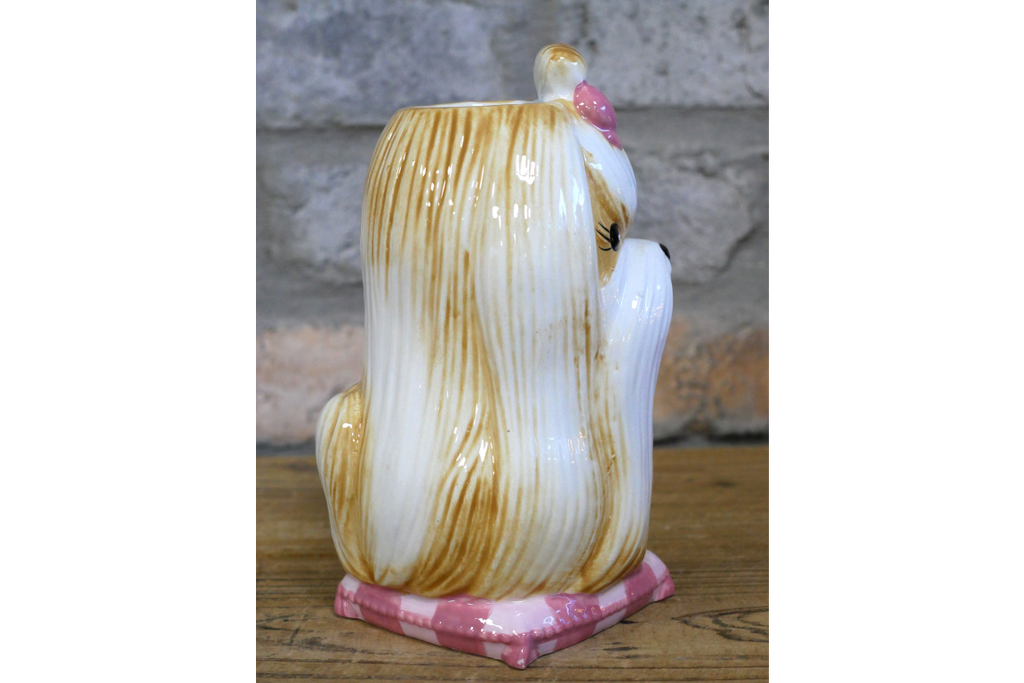 Cute Shih Tzu Ceramic Vase Artificial Flower Pot Maltese Dog Planter