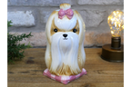 Cute Shih Tzu Ceramic Vase Artificial Flower Pot Maltese Dog Planter