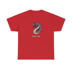 Sneaky Snake Printed T-Shirt 100% Cotton Novelty Scary Halloween Tee Red