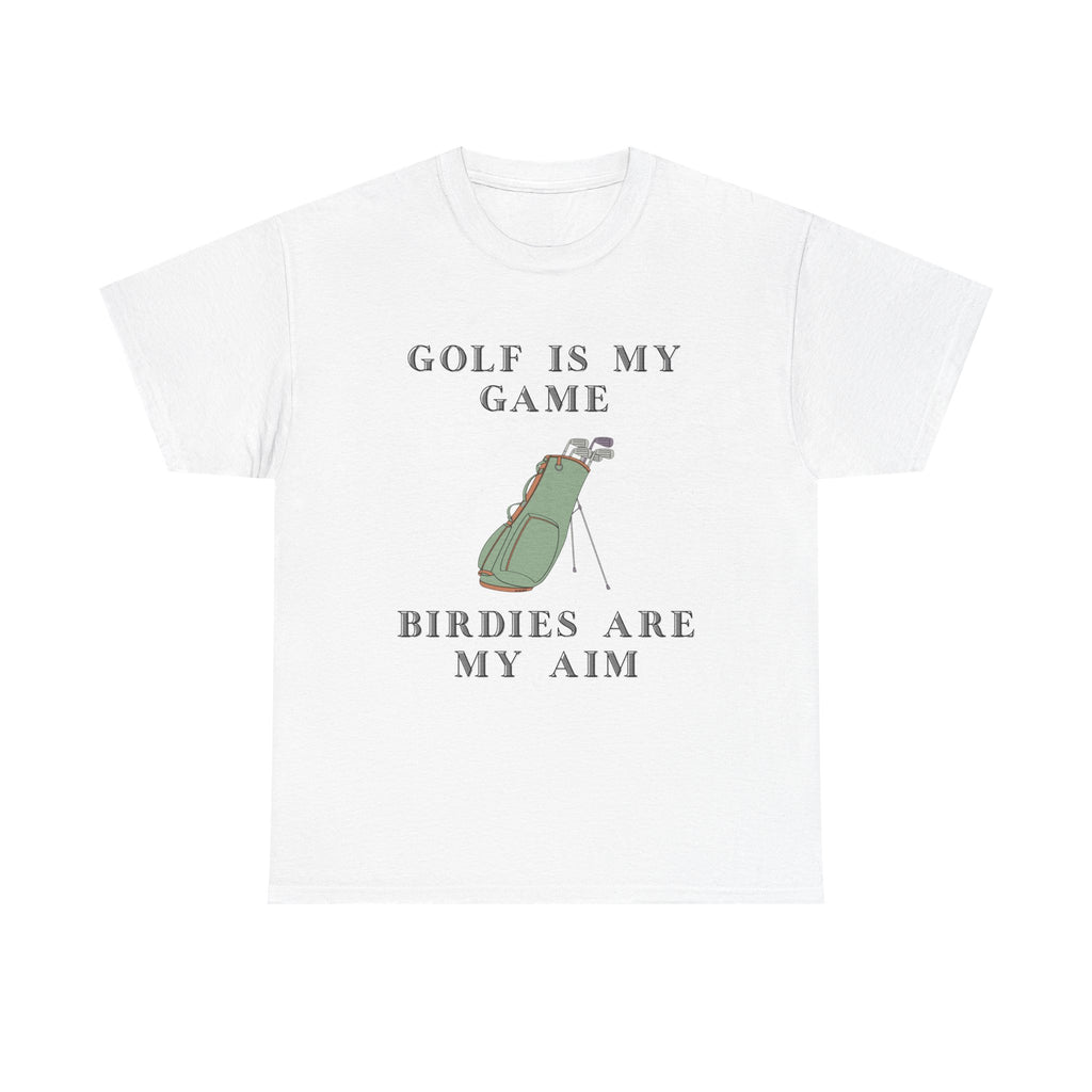 Golf Is My Game T-Shirt 100% Cotton Novelty Dad Grandad Golfer Tee Gift White