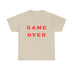 Game Over Printed T-Shirt 100% Cotton Novelty Gamer Tee Gift Sand