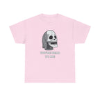 You're Dead To Me Skull Horror T-Shirt Light Pink