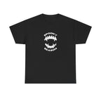 Spooky Season Halloween Printed T-Shirt 100% Cotton Scary Vampire Teeth Novelty Tee Black