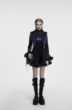 Punk Rave Lilith Gradient Devil Fur Shawl In Violet