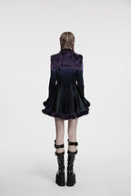 Punk Rave Lilith Gradient Devil Fur Shawl In Violet