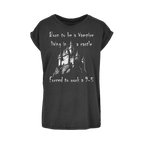 Born to be a Vampire Women's Extended Shoulder T-Shirt XS-5XL Black Womens