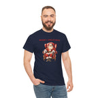 Merry Christmas Santa Throne Printed T-Shirt 100% Cotton Novelty Santa Claus Xmas Tee Gift