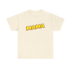 Retro Mama Printed T-Shirt 100% Cotton Novelty Mum Mom Tee Birthday Mother's Day Gift Natural