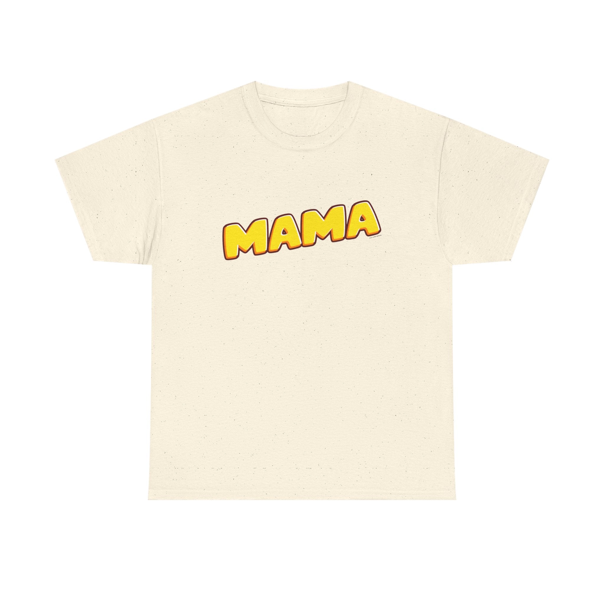 Retro Mama Printed T-Shirt 100% Cotton Novelty Mum Mom Tee Birthday Mother's Day Gift Natural