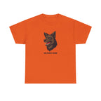 Halloween Hound Printed T-Shirt 100% Cotton Novelty Scary Halloween Dog Tee Orange