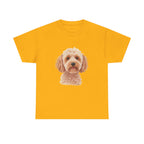 Light Cockapoo Printed T-Shirt 100% Cotton Novelty Cute Dog Tee Gift Gold