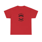 Spooky Season Halloween Printed T-Shirt 100% Cotton Scary Vampire Teeth Novelty Tee Red
