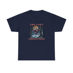 The Last Christmas Printed T-Shirt 100% Cotton Novelty Zombie Santa Xmas Tee Gift Navy
