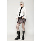 Dark in Love Rowan Punk Pink Plaid Mini Skirt