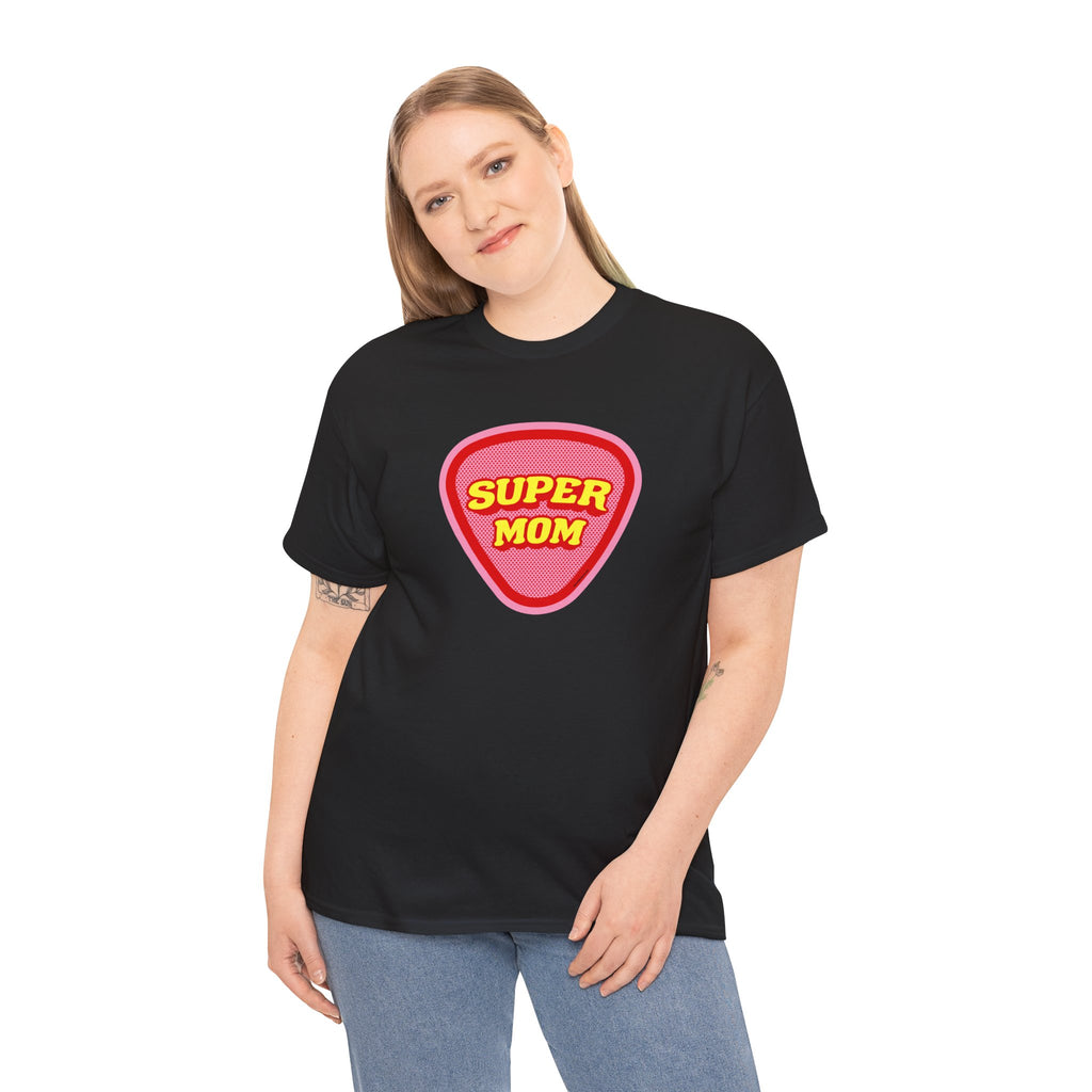 Super Mom Printed T-Shirt 100% Cotton Novelty Mum Mom Tee Birthday Mother's Day Gift