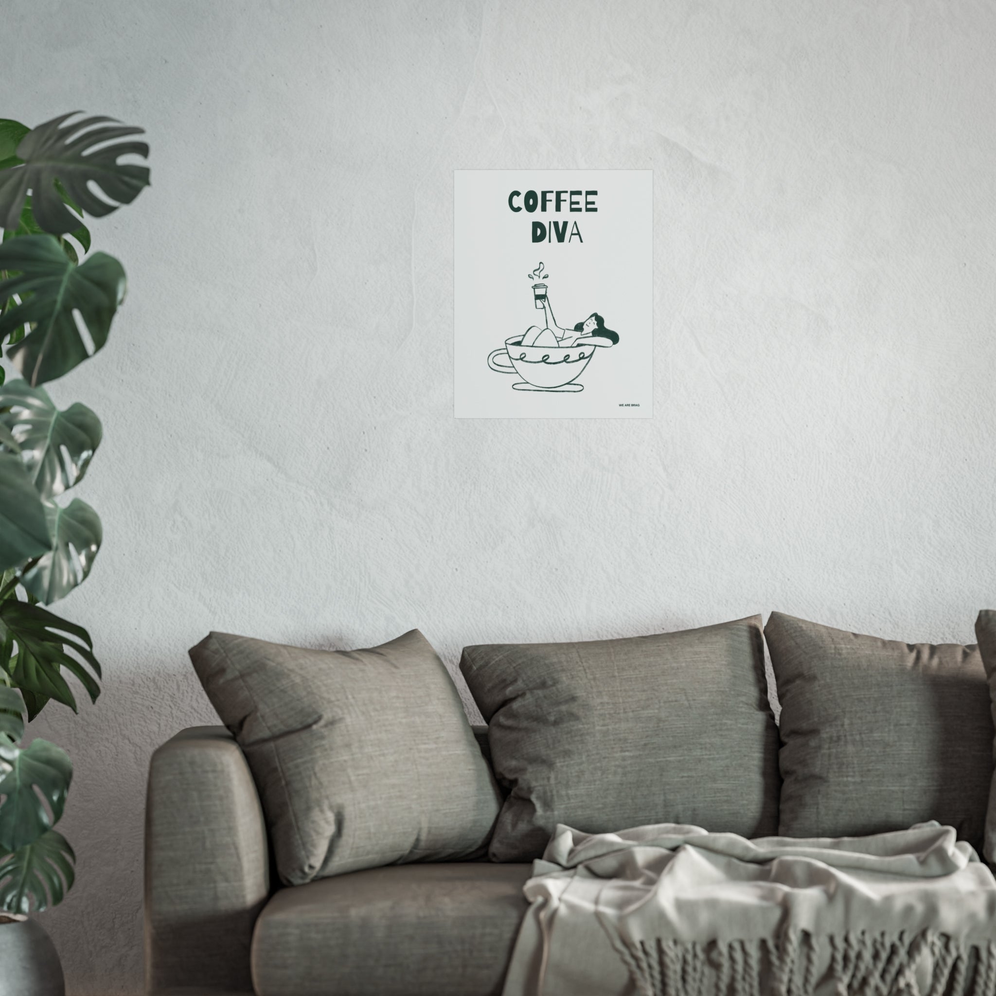 Coffee Diva Fine Art Poster Print 16" x 20" (Vertical) Matte
