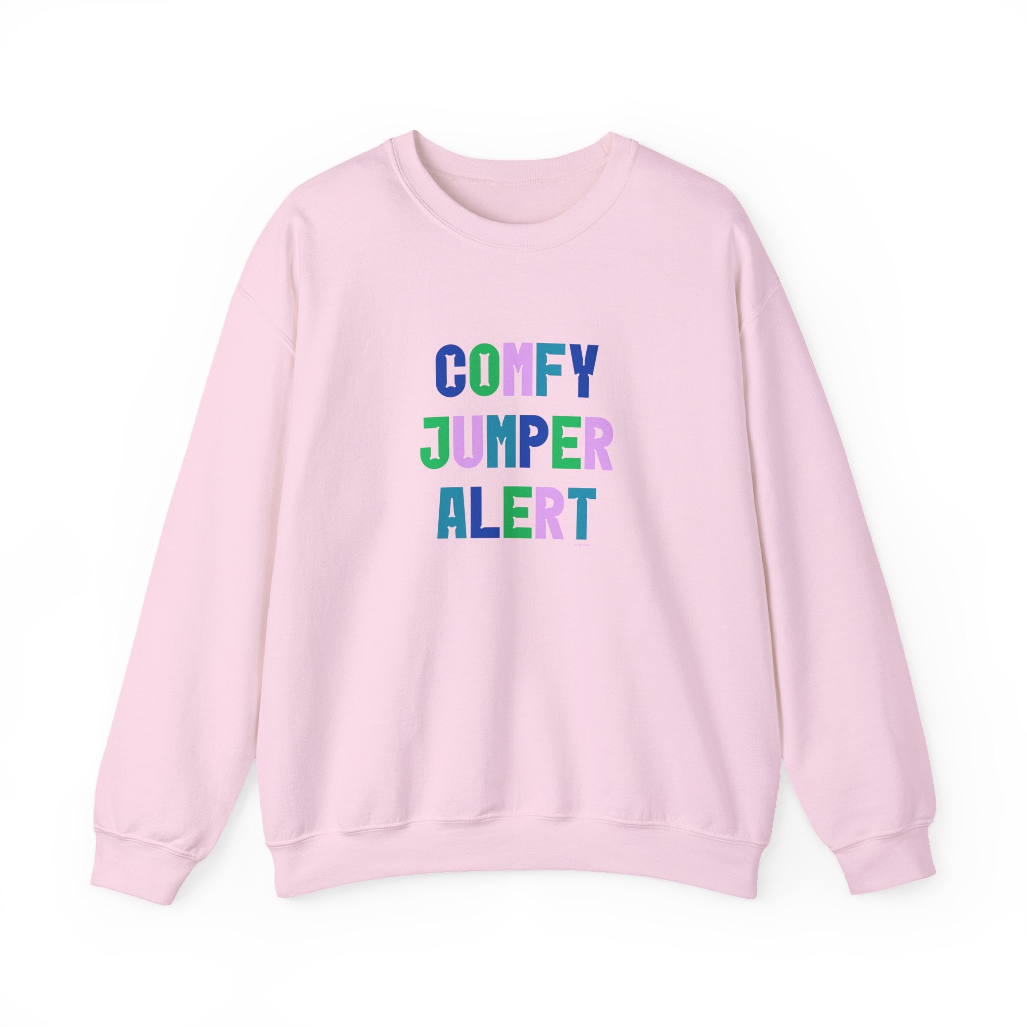 Comfy Jumper Alert Printed Crewneck Sweatshirt Pullover Retro Mum Sister Gift Light Pink