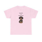 Devoted To Dachshunds Sausage Dog Printed T-Shirt 100% Cotton Novelty Cute Dog Tee Gift Light Pink
