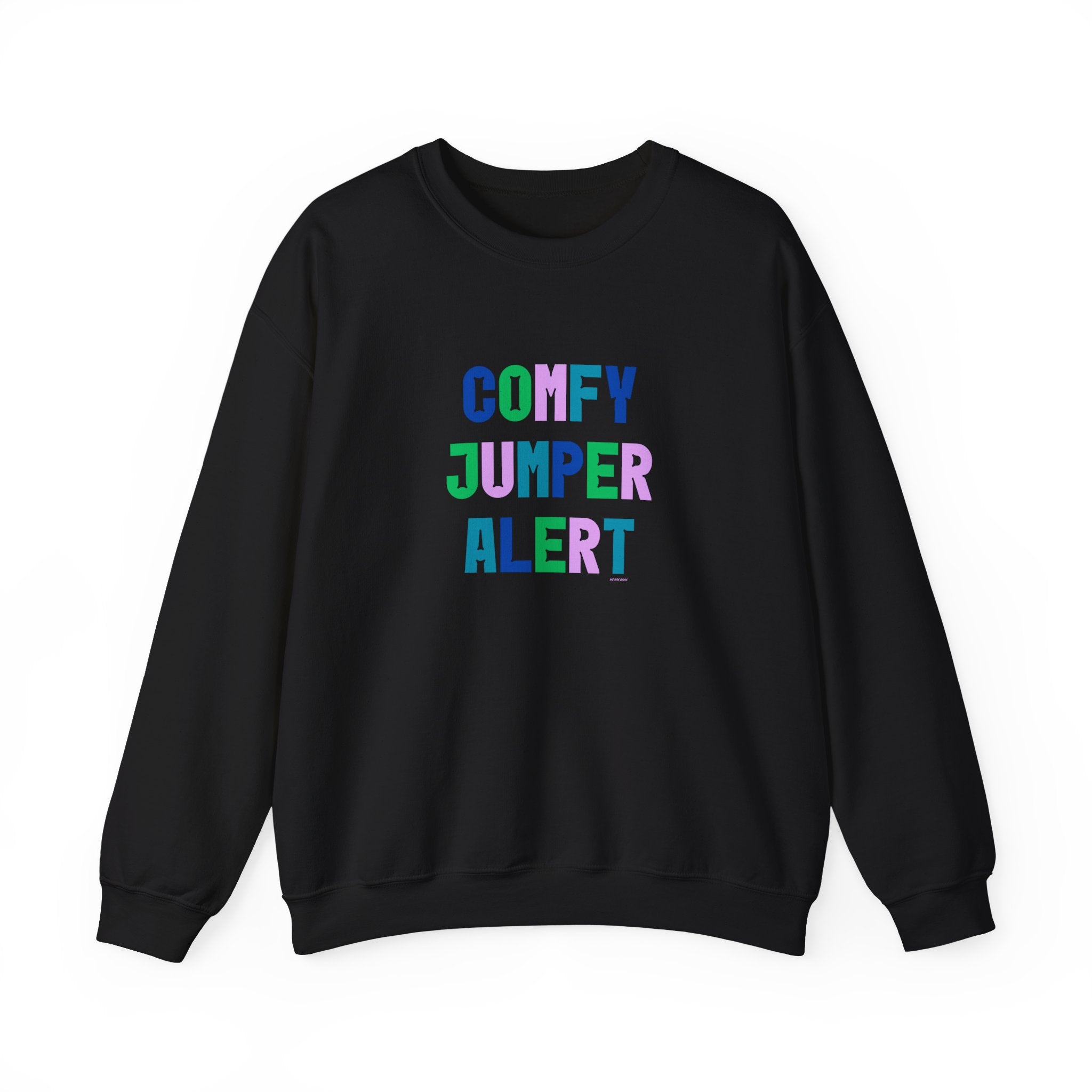 Comfy Jumper Alert Printed Crewneck Sweatshirt Pullover Retro Mum Sister Gift Black