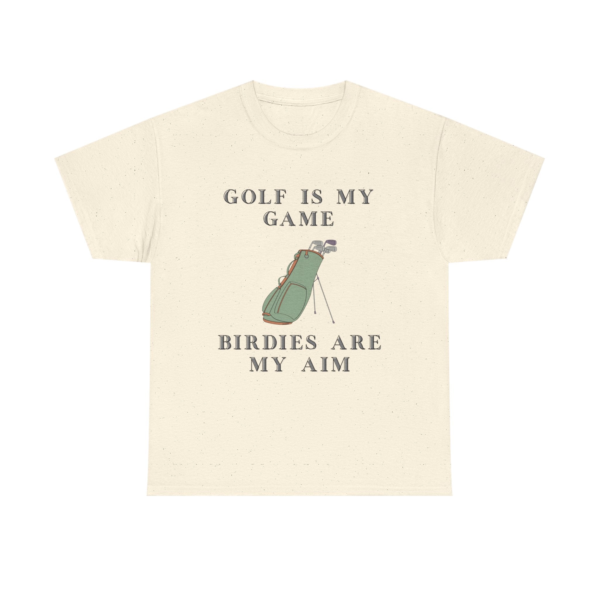 Golf Is My Game T-Shirt 100% Cotton Novelty Dad Grandad Golfer Tee Gift Natural