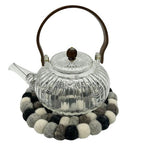 Round Felt Ball Placemat | Multi Grey
