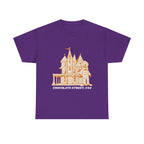 Chocolate Street USA Printed T-Shirt 100% Cotton Retro American Tee Purple
