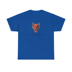 Memento Mori Devil Printed T-Shirt 100% Cotton Halloween Scary Satan Tee Gift Royal