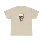 Laughing Skull Printed T-Shirt 100% Cotton Novelty Scary Halloween Tee Sand