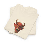 Memento Mori Devil Printed T-Shirt 100% Cotton Halloween Scary Satan Tee Gift