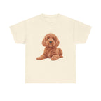 Brown Cockapoo Printed T-Shirt 100% Cotton Novelty Cute Dog Tee Gift Natural