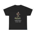 Respect The Vet Printed T-Shirt 100% Cotton Novelty Army Soldier Veteran Tee Black