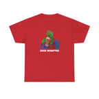 Beer Monster Printed T-Shirt 100% Cotton Novelty Scary Zombie Halloween Tee Red