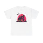 Haunted House Printed T-Shirt 100% Cotton Novelty Scary Halloween Tee
