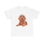 Brown Cockapoo Printed T-Shirt 100% Cotton Novelty Cute Dog Tee Gift White