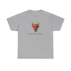 Memento Mori Devil Printed T-Shirt 100% Cotton Halloween Scary Satan Tee Gift Sport Grey