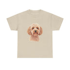 Light Cockapoo Printed T-Shirt 100% Cotton Novelty Cute Dog Tee Gift Sand