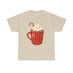 Giant Christmas Latte Printed T-Shirt 100% Cotton Novelty Coffee Xmas Tee Gift Sand