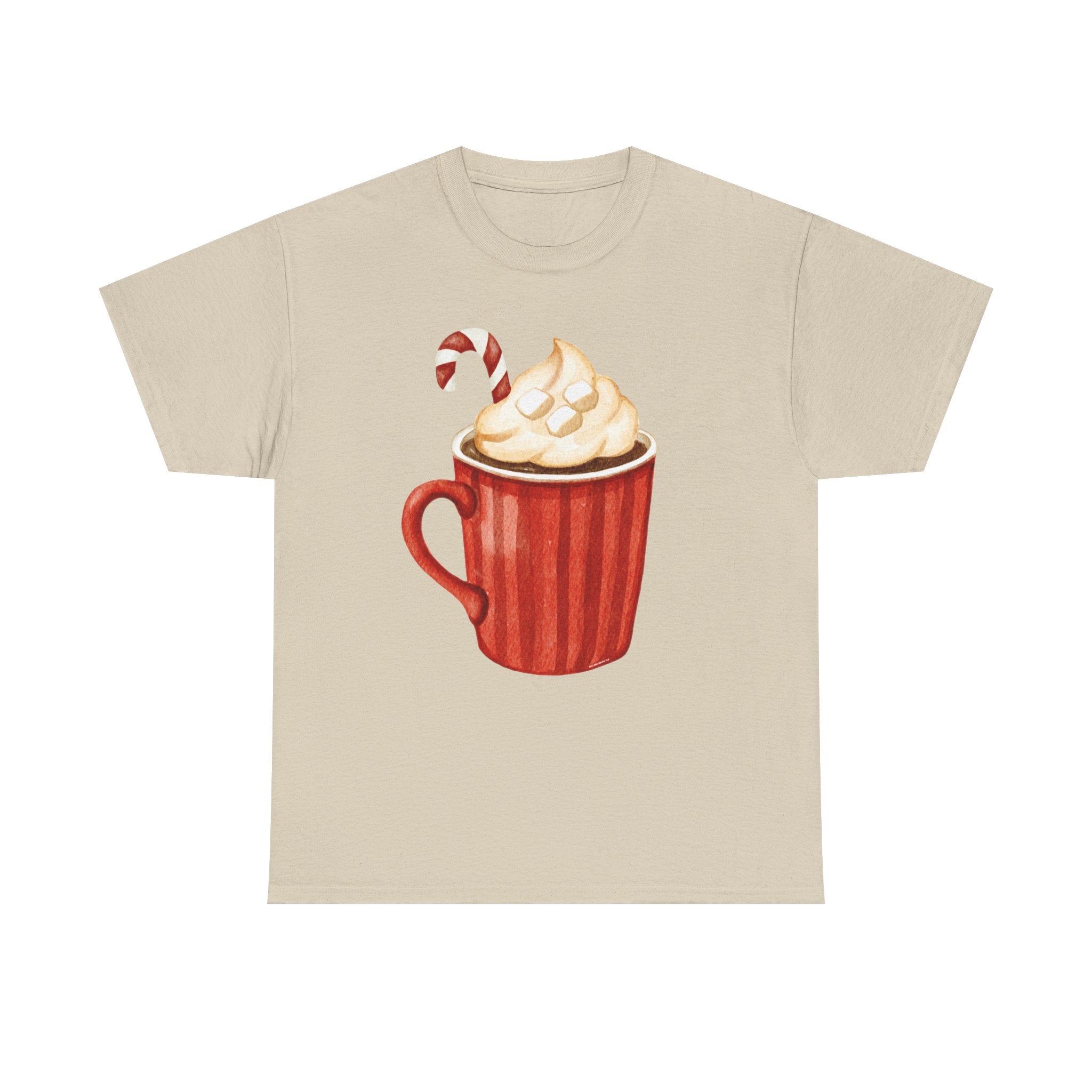 Giant Christmas Latte Printed T-Shirt 100% Cotton Novelty Coffee Xmas Tee Gift Sand