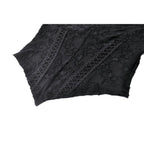 Dark in Love Zuri Gothic Romantic Lace Patchwork Bell-Sleeve Layered Cuff Top