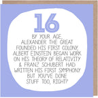 16th Birthday Card - By Your Age