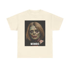 Mombie Halloween Printed T-Shirt 100% Cotton Scary Novelty Mom Zombie Tee Natural