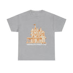 Chocolate Street USA Printed T-Shirt 100% Cotton Retro American Tee Sport Grey