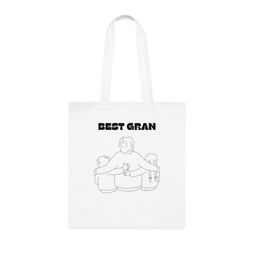 Best Gran Printed Cotton Tote Bag Reusable Shopping Bag Mum Mom Mother's Day Grandma Gift One size White