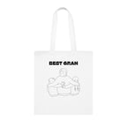 Best Gran Printed Cotton Tote Bag Reusable Shopping Bag Mum Mom Mother's Day Grandma Gift One size White