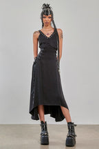 Gothic High Low Dress Black Asymmetric Banned Apparel