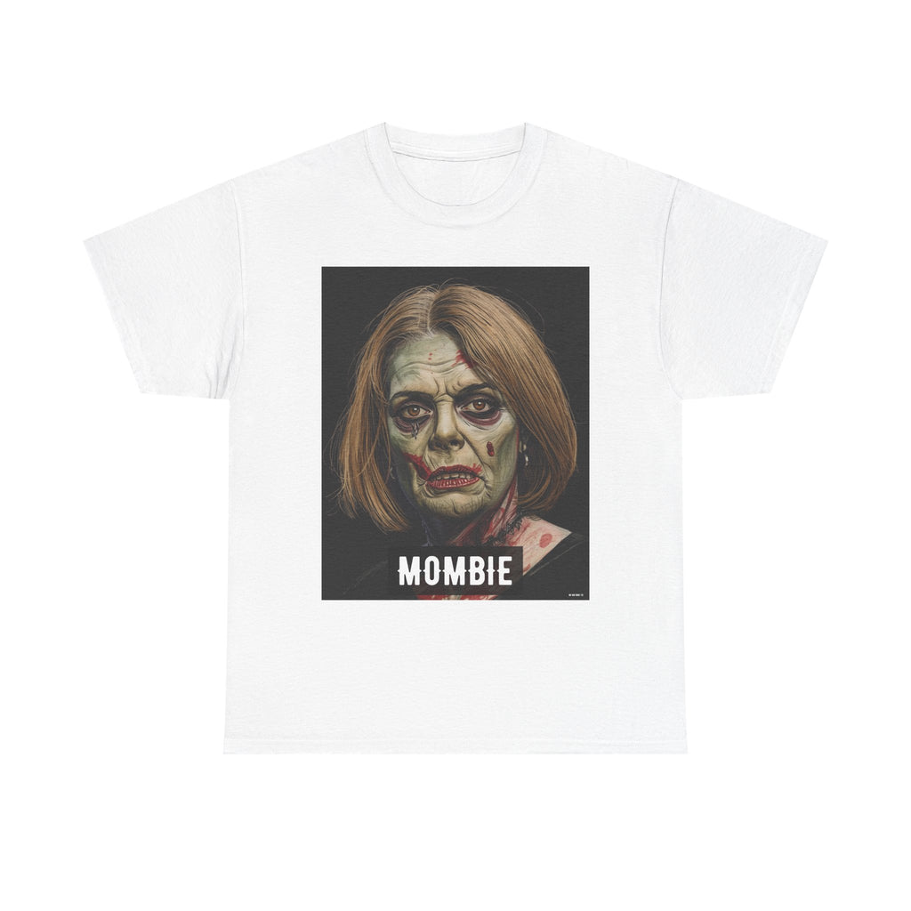 Mombie Halloween Printed T-Shirt 100% Cotton Scary Novelty Mom Zombie Tee White