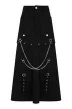 Gothic Cargo Skirt Black Zip Off Punk Style Banned