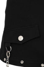 Gothic Cargo Skirt Black Zip Off Punk Style Banned