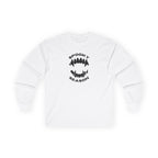 Spooky Season Long Sleeve Tee 100% Cotton Scary Vampire Teeth Halloween T-Shirt Gift White